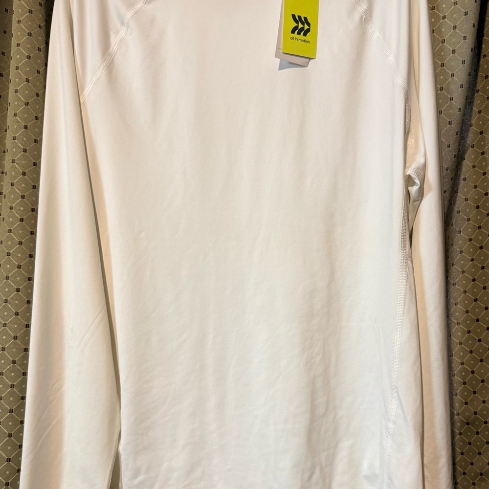 all in motion Men's White Long-Sleeve Athletic Top